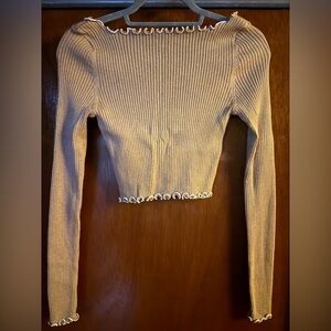 American Eagle Outfitters off shoulder Ribbed Top